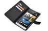 HTC One V Shock Proof Leather Phone Wallet Cover With Credit Card Slot