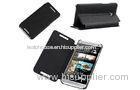 Black Leather HTC Phone Cases Shock Proof HTC One M4 Protective Cover