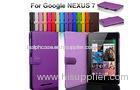 Purple PU Leather Stand Google Nexus Tablet Covers Wallet Style