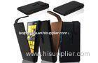 Dust Proof Black Nokia N720 Flip Case Lychee Pattern Leather Mobile Phone Shells