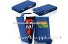 Blue Flip PU Nokia Leather Phone Case Hot Pressing With Magnet