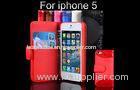 Water Resistant OEM Red Mobile Cell Phone Sheepskin Wallet Cases For iPhone 5s