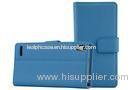Huawei mobile phone case for Huawei P6 with wallet design Blue Huawei Blue Cell Phone Case