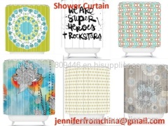 Shower Curtain 70''X72'' Packing in Pvc bag+color card+cardboard+12 hooks