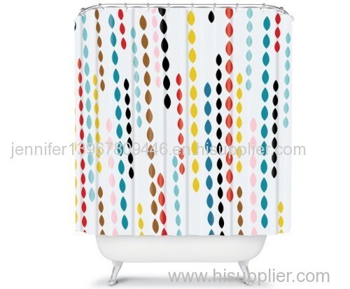 Shower Curtain 70''X72'' Packing in Pvc bag+color card+cardboard+12 hooks