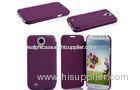 Samsung Galaxy Purple Leather Cell Phone Case With Standing Function