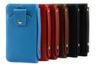 Blue Custom Leather Mobile Phone Protection Case Wallet Style With Zip