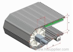 Perforated top 100B modular belt