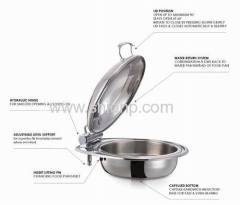 square-shaped stainless steel chafing dish