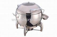 Round Hydraulic Induction Soup Station With Glass Lid
