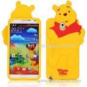 Cute Bear Pattern Silicone Case for Samsung Galaxy Note III N9000(Yellow)