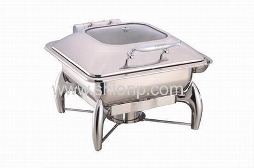 Two Third Size Hydraulic Induction Chafer With Glass Lid