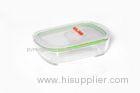 Square Borosilicate Glass Baking Dishes Tray With Lids Safe For Microwave