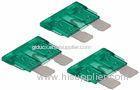 Green Auto Blade Fuse For Automative Connector , Mini Blade Car Fuses