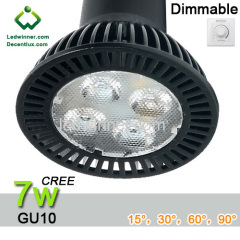 dimmable led gu10 bulbs CREE 7w