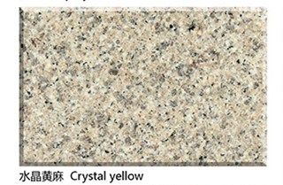 Polished crystal yellow granite countertops