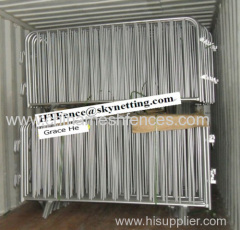 hot-dipped galvanized crowd control barrier with fixed leg fixed feet