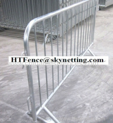 hot-dipped galvanized crowd control barrier with fixed leg fixed feet