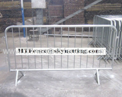 hot-dipped galvanized crowd control barrier with fixed leg fixed feet