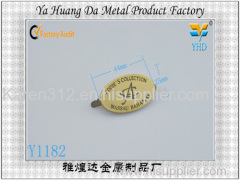 fashion designer metal labels for handbags