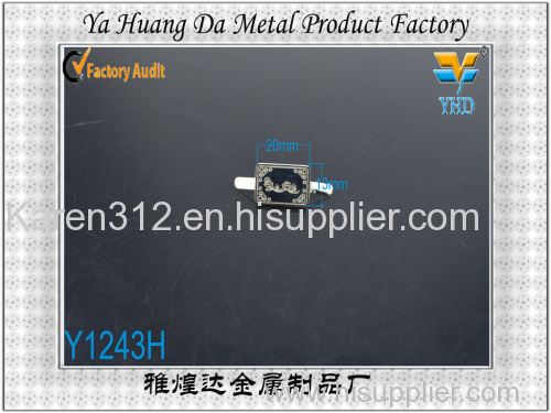 YHD hot sale zinc alloy decorative label
