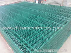 PVC coated RAL6005 curved Euro fence panel
