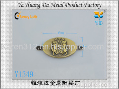 2014 hot sale high quality metal label from yahuangda