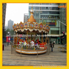 Super amusement rides carousel horse for theme park equipment