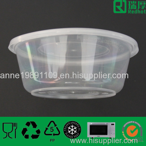 plastic round food container 750ml
