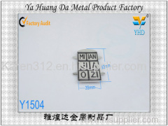 fashion jeans label metal logo for handbags