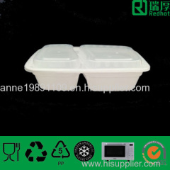 plastic fast food container with two compartment