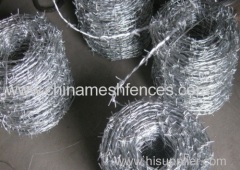 BWG13*14 electro-galvanized barbed wire anping supplier