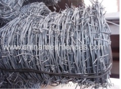 BWG13*14 electro-galvanized barbed wire anping supplier