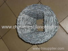 BWG13*14 electro-galvanized barbed wire anping supplier