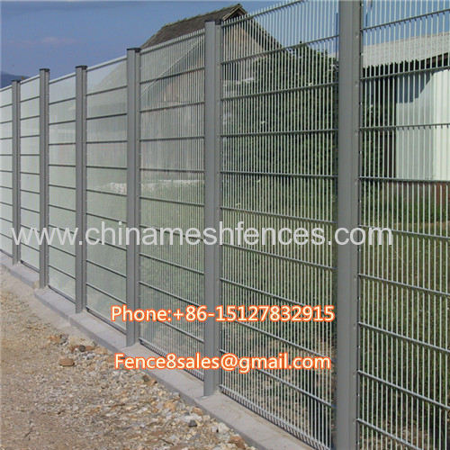 Heavy duty welded wire mesh fence panels powder coated surface