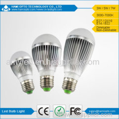 3W/5W/7W High power LED bulb light, dimmable, high quality,AC85-265V,E27,E14,B22