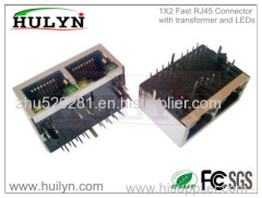 1X2 Fast RJ45 connector with transformer