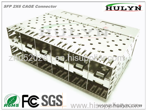 SFP 2x6 CAGE Connector Led