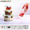 1500ml Glass Clear Food Storage Containers With 4 Side Clip Lids