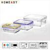 Eco Friendly Rectangle Tempered Glass Lock Food Storage Containers Lunch Box