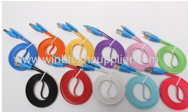 Light usb cable with laugh light for charging and data connection transmit
