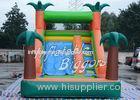 Residential EN71 Inflatable Pool Water Slide Green Jungle With Sprayers , Durable Vinyl