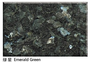 Emerald green granite slabs