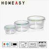Transparent Pyrex Glass Lunch Box Food Containers , Good Swcratch Resistance