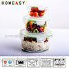 850ml Eco Friendly Round Pyrex Glass Containers For Storage Food
