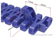 Flush Grid Modular plastic conveyor belt 1201B for transmission line