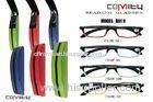 Stylish Metal Bifocal Reading Glasses , Red / Blue / Green And Black Full Rim