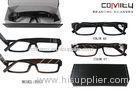 Womens 1.75 Bifocal Reading Glasses For Wide Faces , Grey / Black Rectangular Shaped