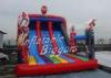 AU PVC Kids Inflatable Spiderman Double Slip N Slide For Inflatable Amusements