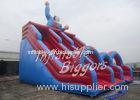 Commercial Grade Kids Inflatable Slides Superman Blue Red For Outdoor Parties